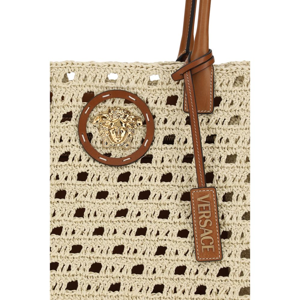 Beige Cotton Handbag - ventzia