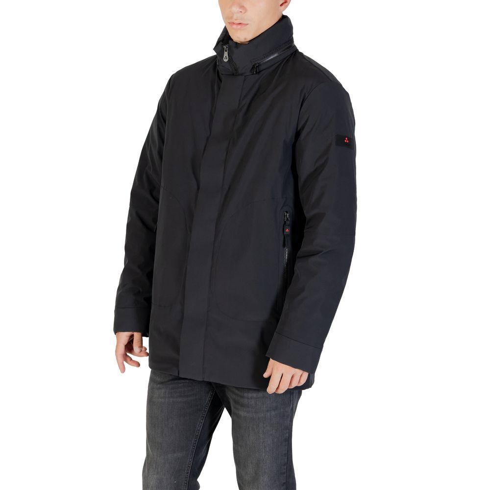 Black Polyester Parka - ventzia