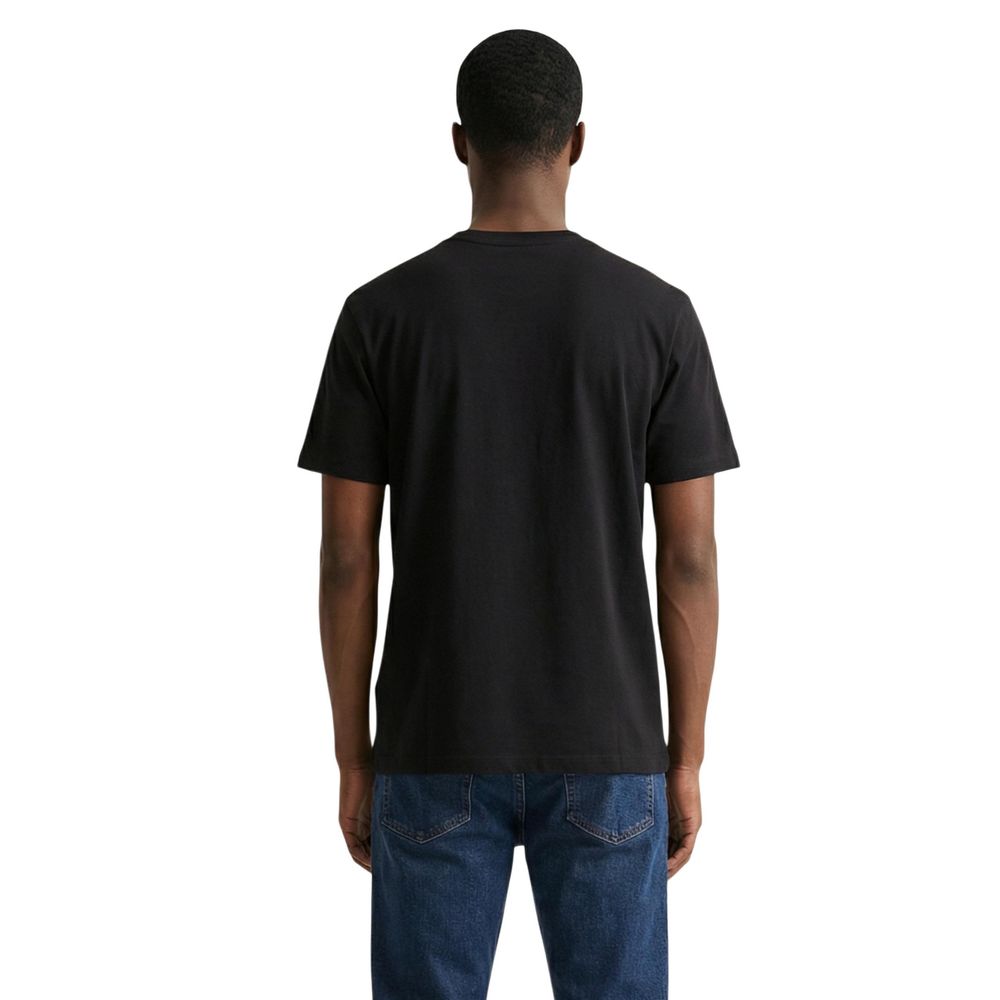 Black Cotton T-Shirt - ventzia