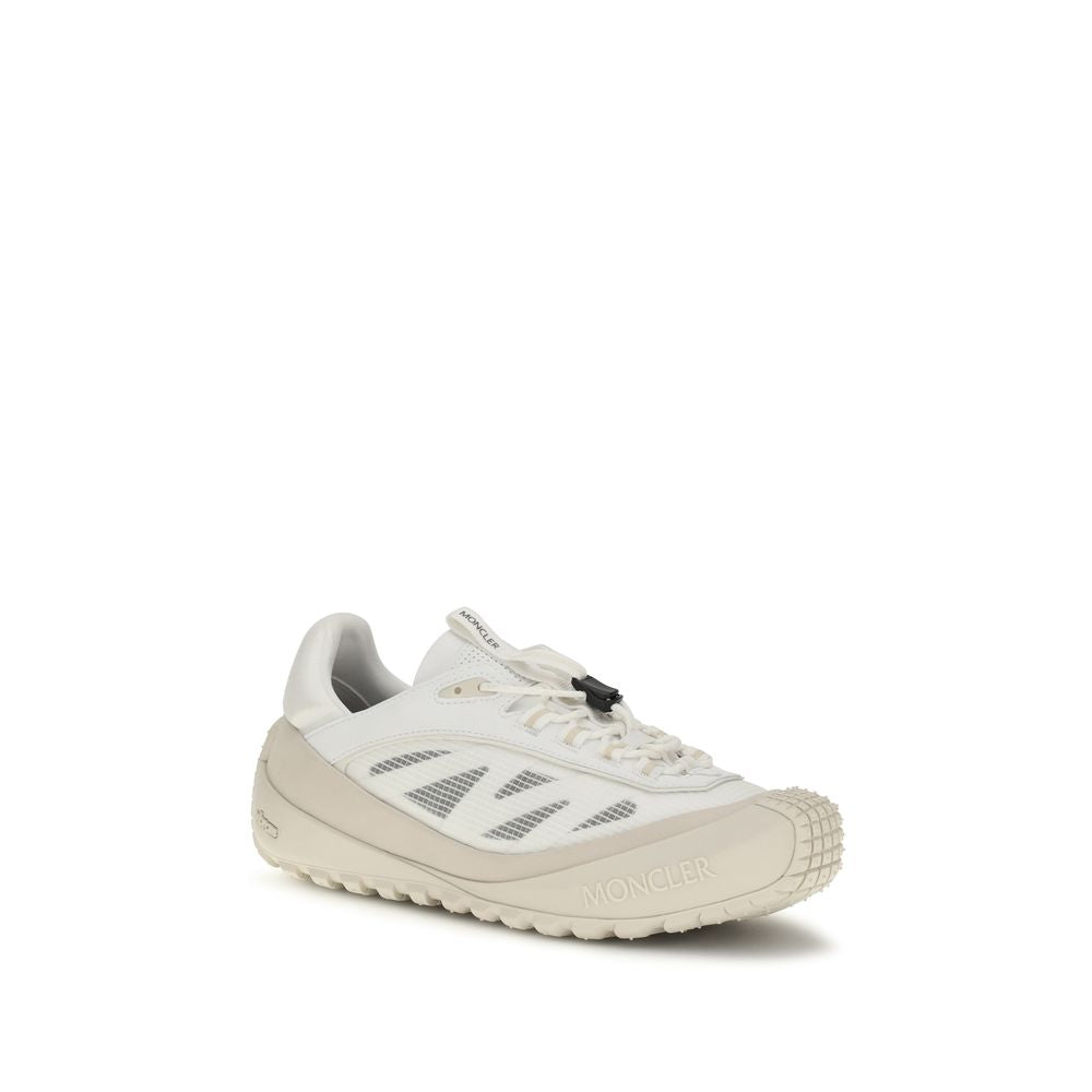 White Polyester Athletic Sneakers - ventzia