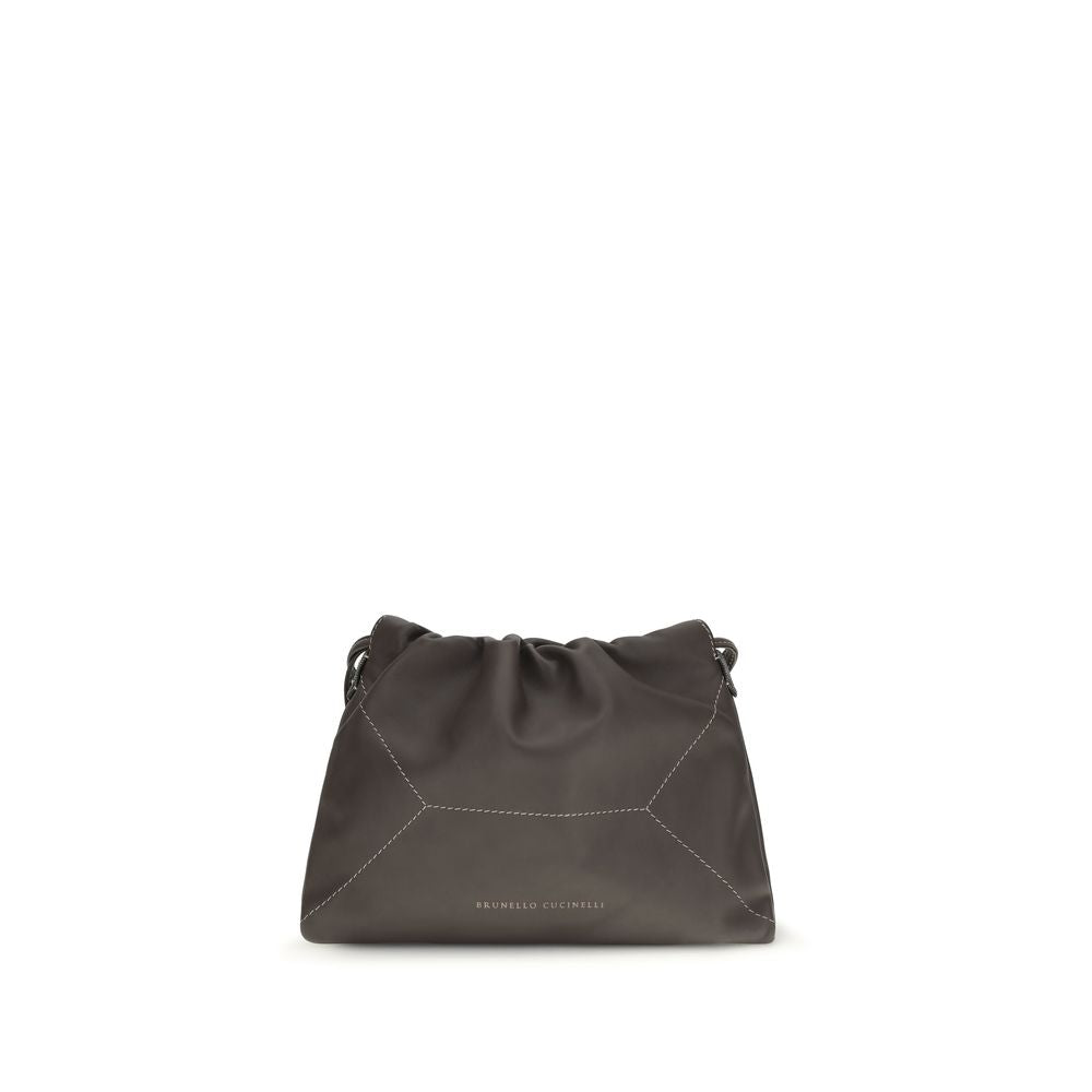Brown Calf Leather Bos Taurus Shoulder Bag - ventzia