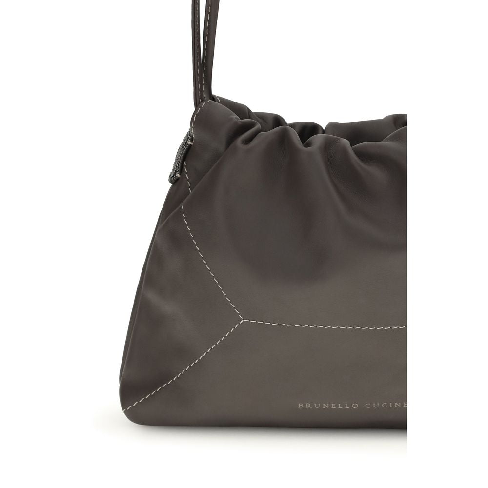 Brown Calf Leather Bos Taurus Shoulder Bag - ventzia
