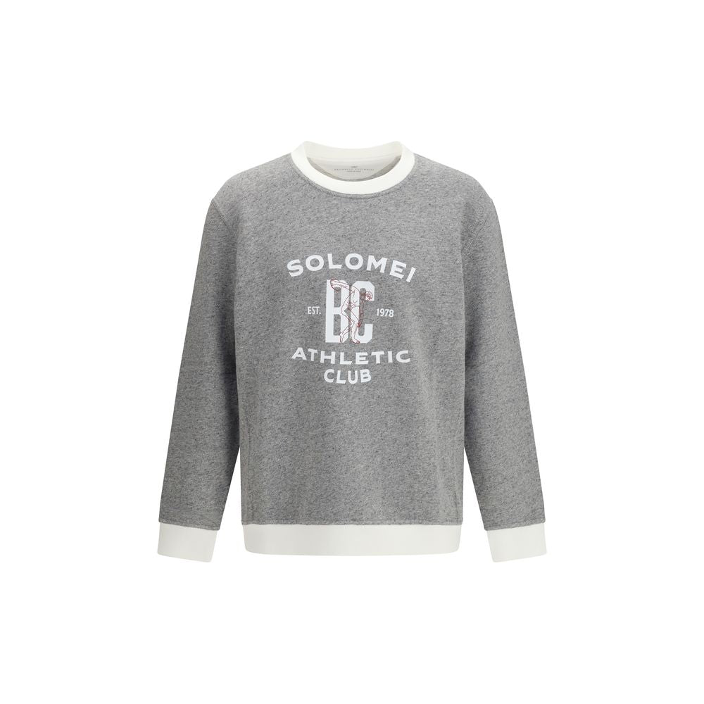 Gray Cotton Sweatshirt - ventzia
