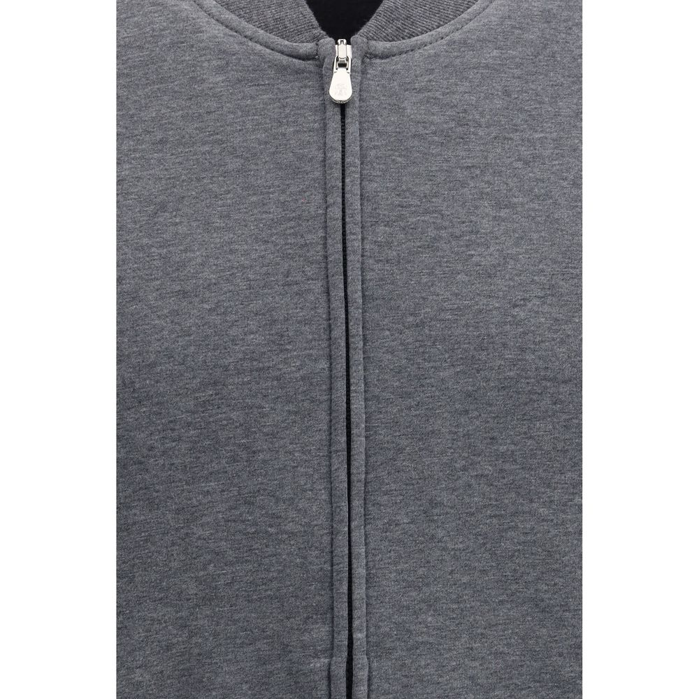 Gray Cotton Sweatshirt - ventzia