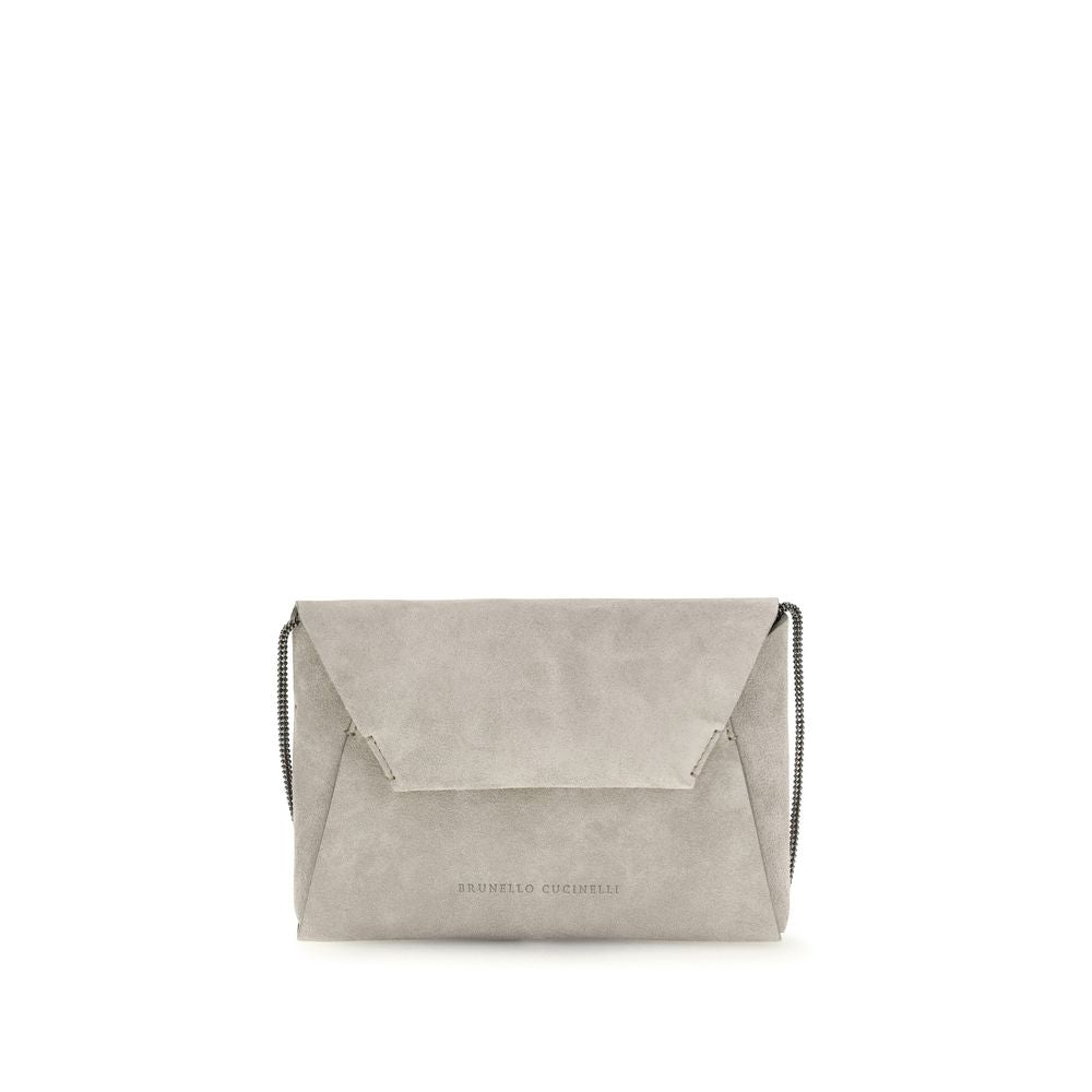 Gray Calf Leather Bos Taurus Shoulder Bag - ventzia