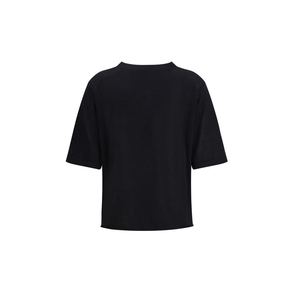 Black Cashmere T-Shirt - ventzia