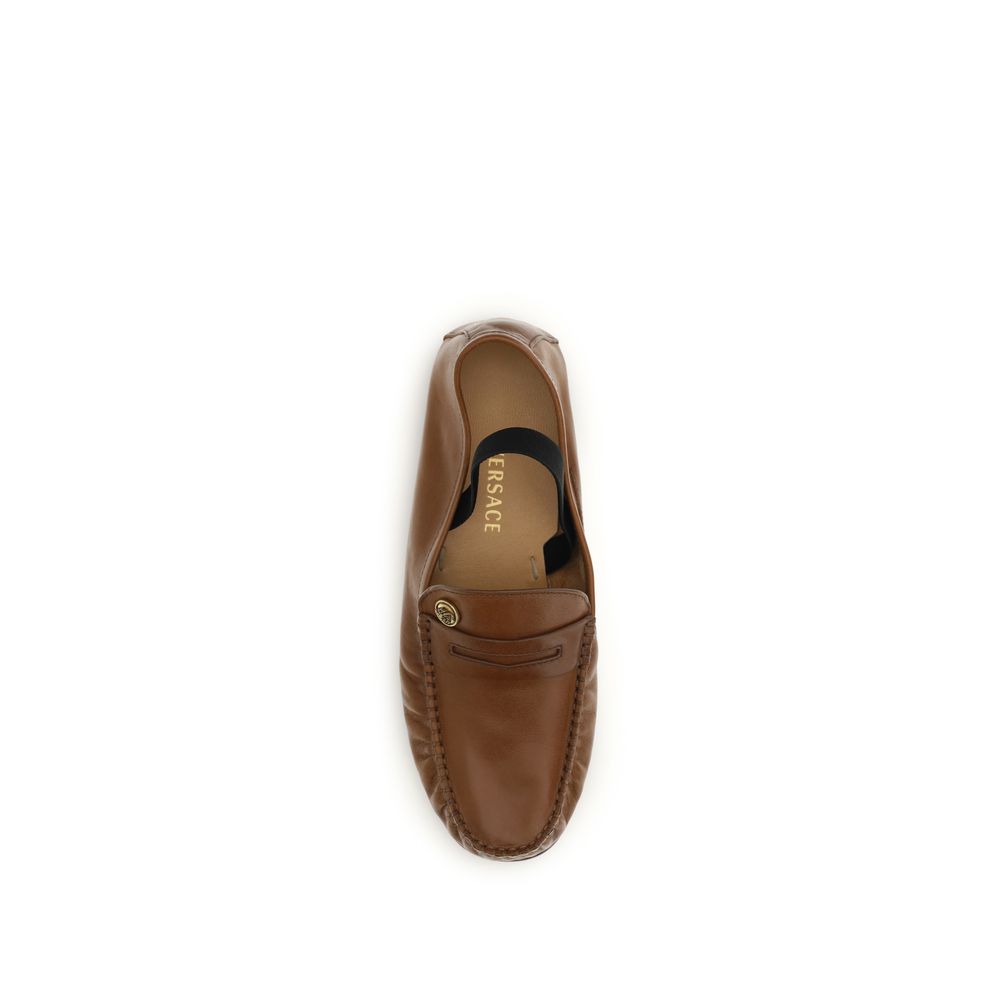Brown Lamb Ovis Aries Aries Slip-On Loafers - ventzia