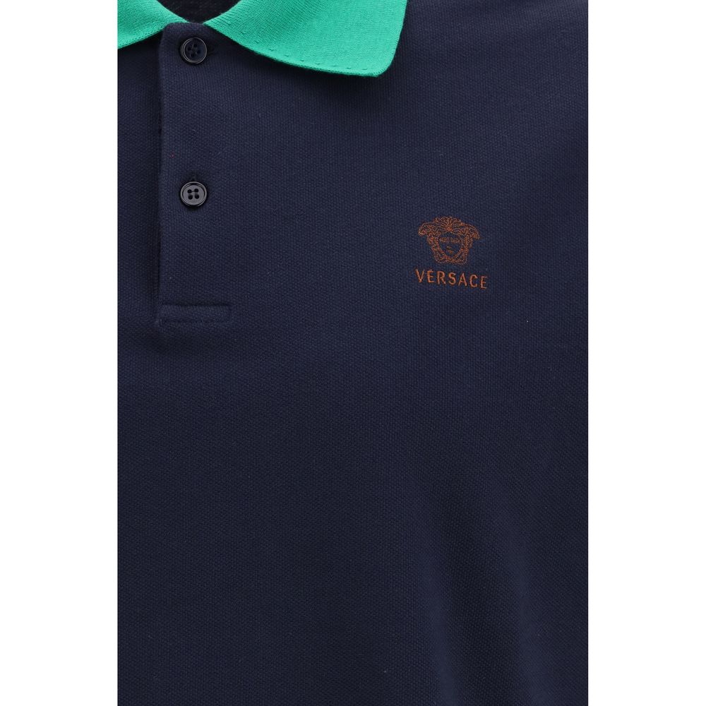 Blue Cotton Polo Shirt - ventzia