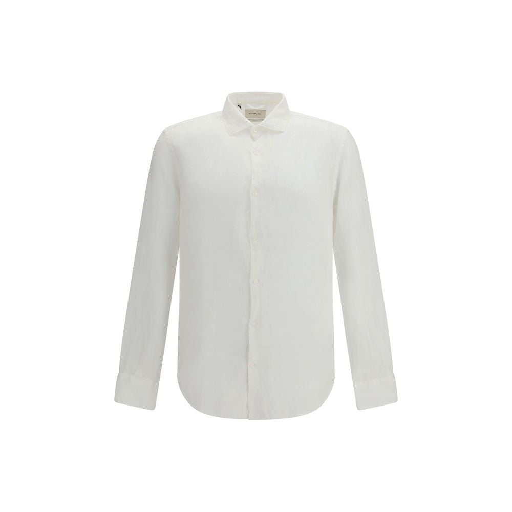 White Linen Dress Shirt - ventzia