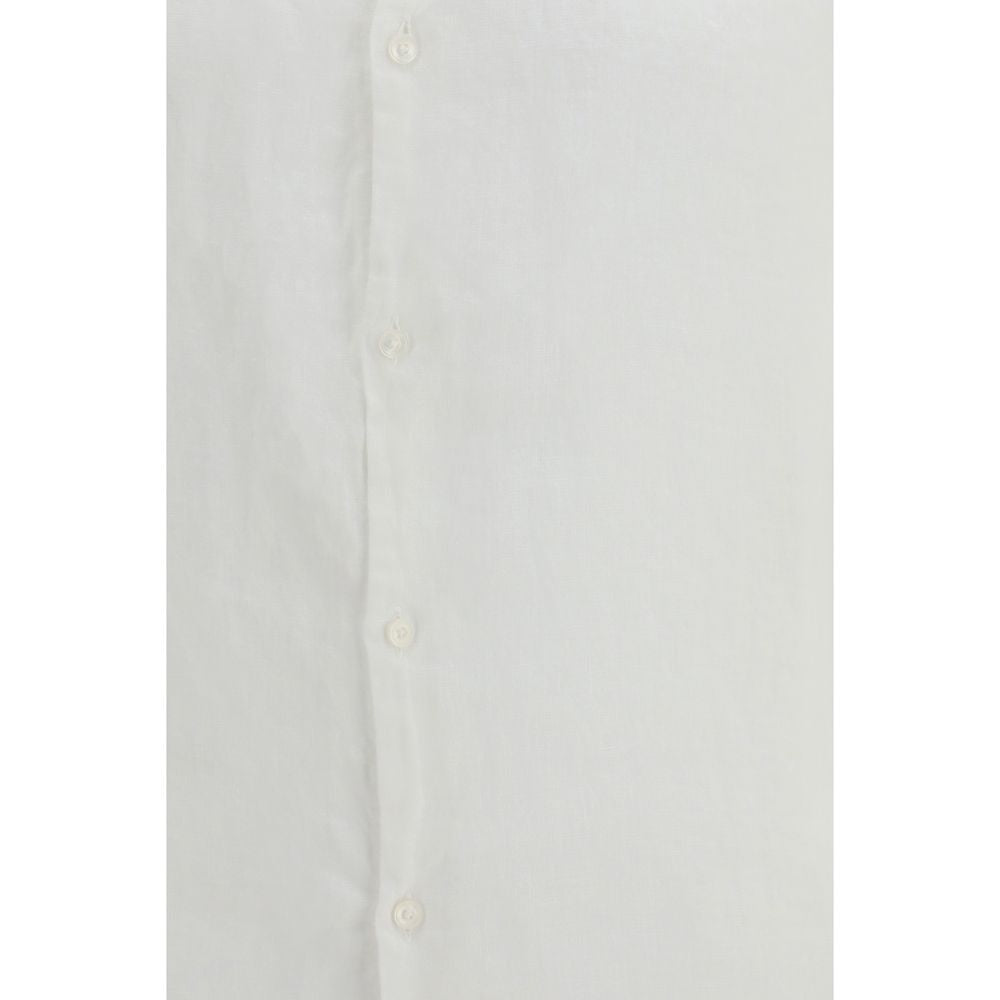 White Linen Dress Shirt - ventzia