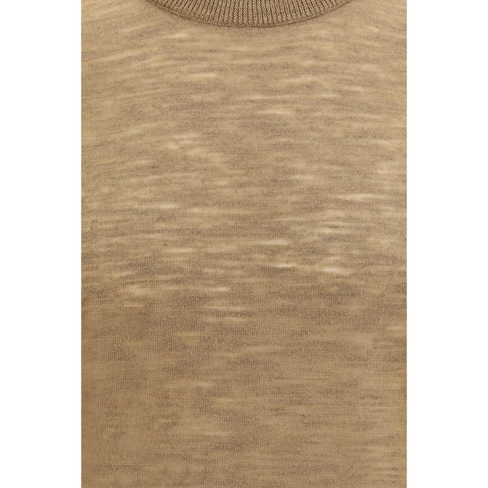 Beige Linen Shortsleeve Shirt - ventzia