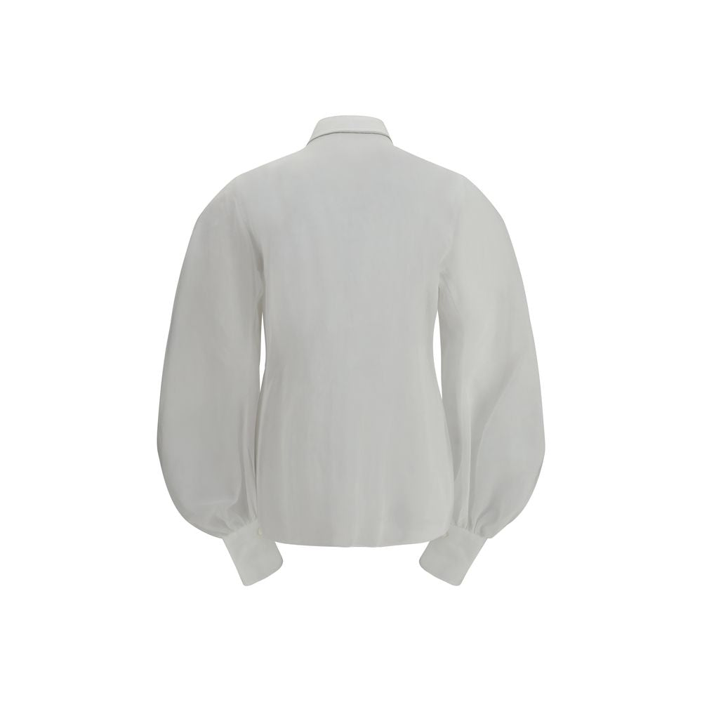 White Cotton Blouse - ventzia