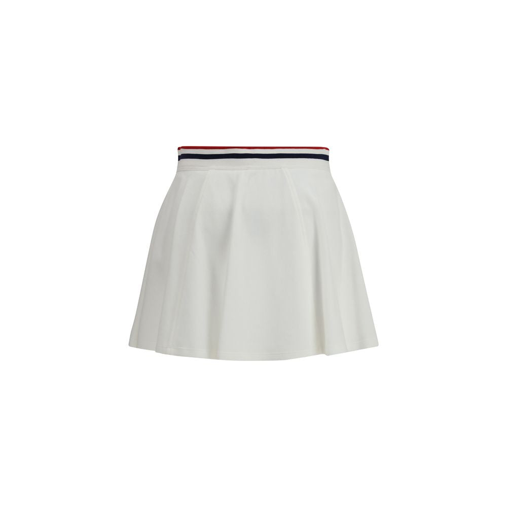 White Cotton Mini Skirt - ventzia