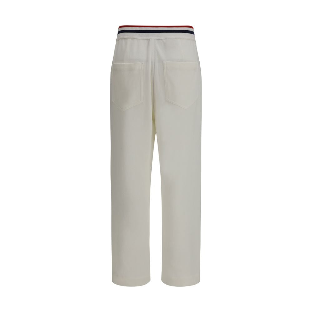 White Cotton Casual Pants - ventzia