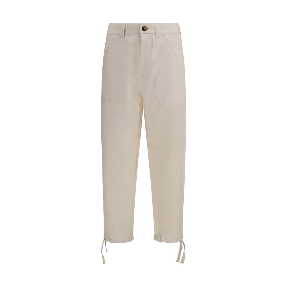 Beige Linen Casual Pants - ventzia