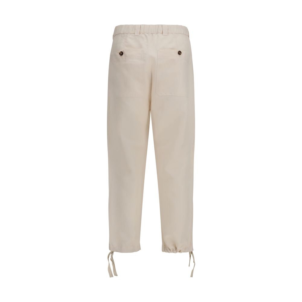 Beige Linen Casual Pants - ventzia