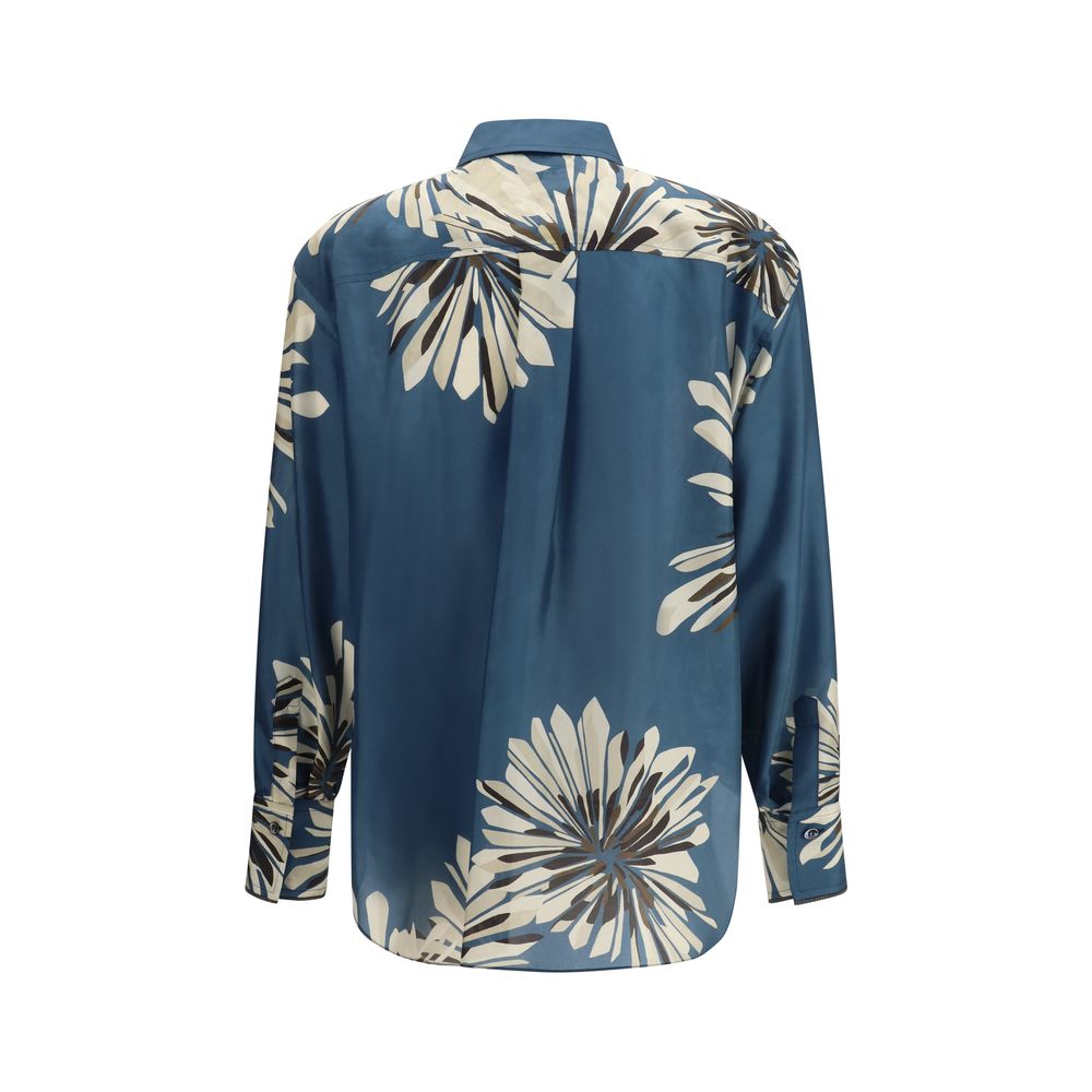 Multicolor Silk Pattern Shirt - ventzia