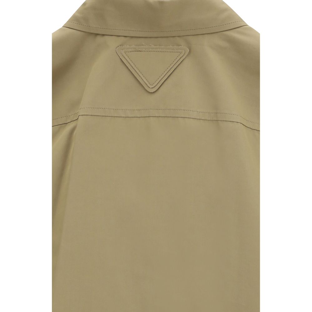 Beige Cotton Shirt - ventzia