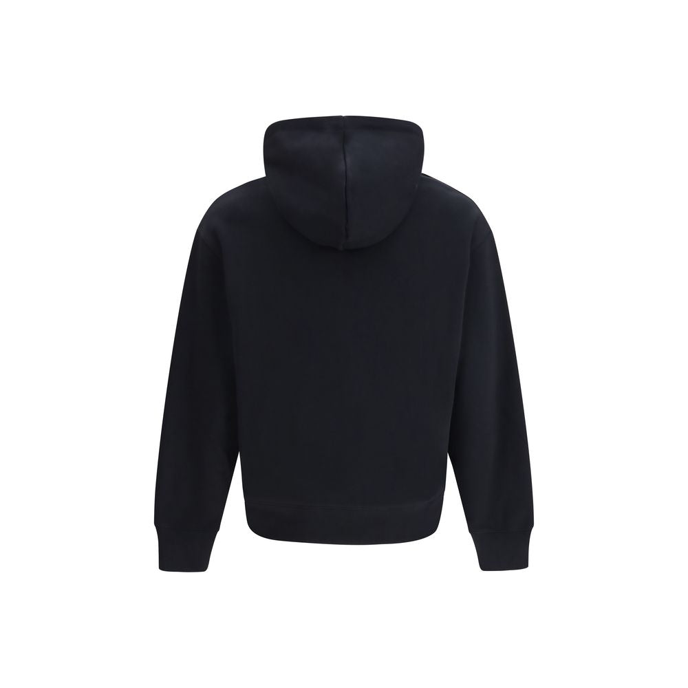 Black Cotton Sweatshirt - ventzia