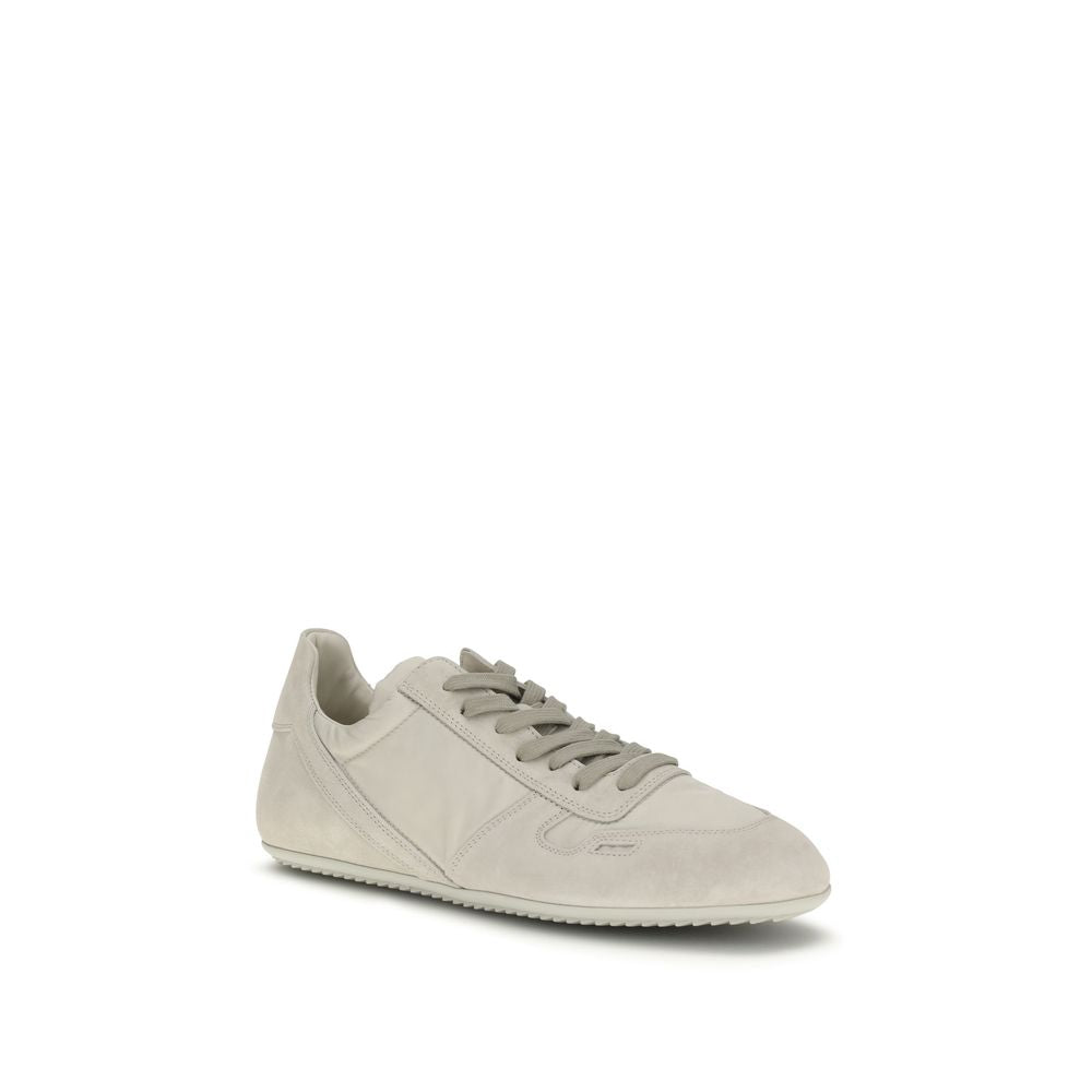 Gray Calf Leather Bos Taurus Low Top Sneakers - ventzia