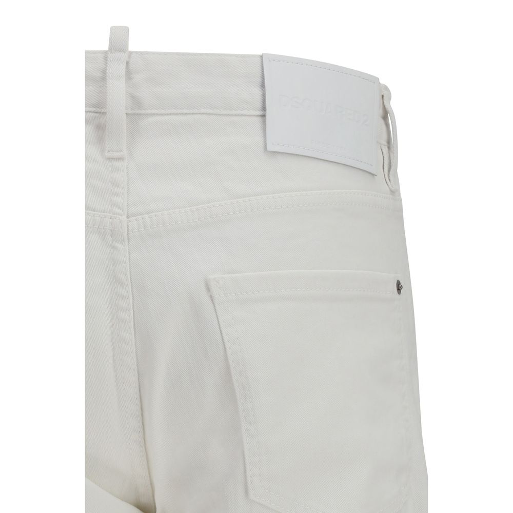 White Cotton Jeans Denim - ventzia