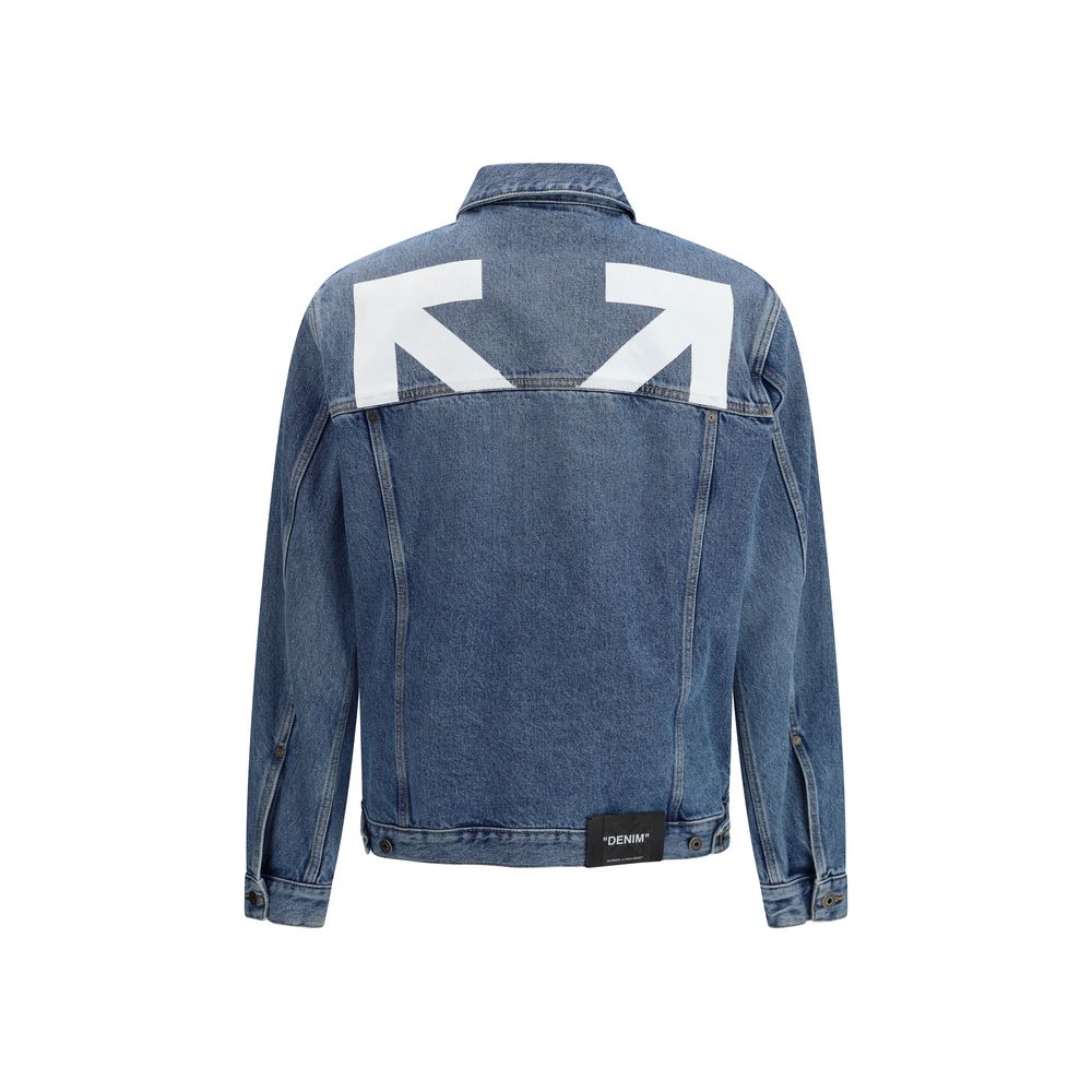 Blue Cotton Denim Jacket - ventzia