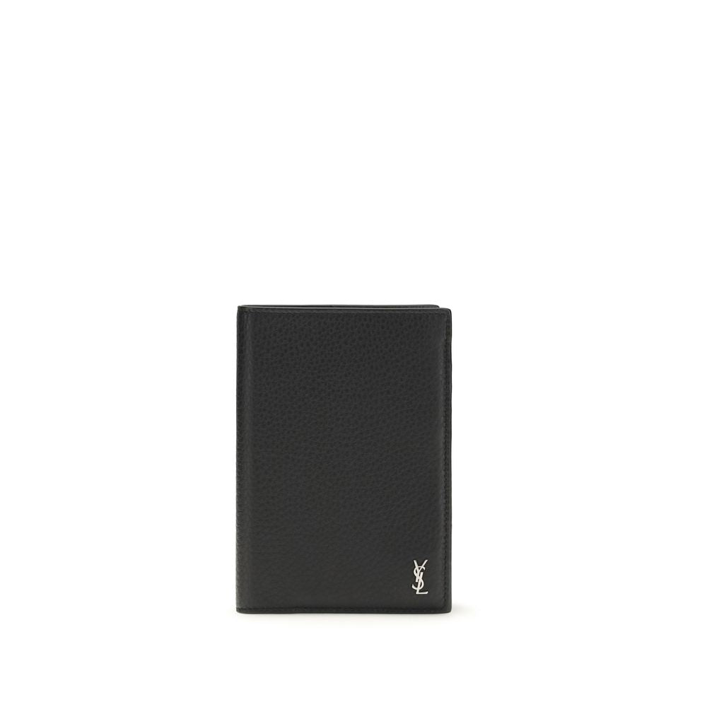 Black Calf Leather Bos Taurus Wallet - ventzia