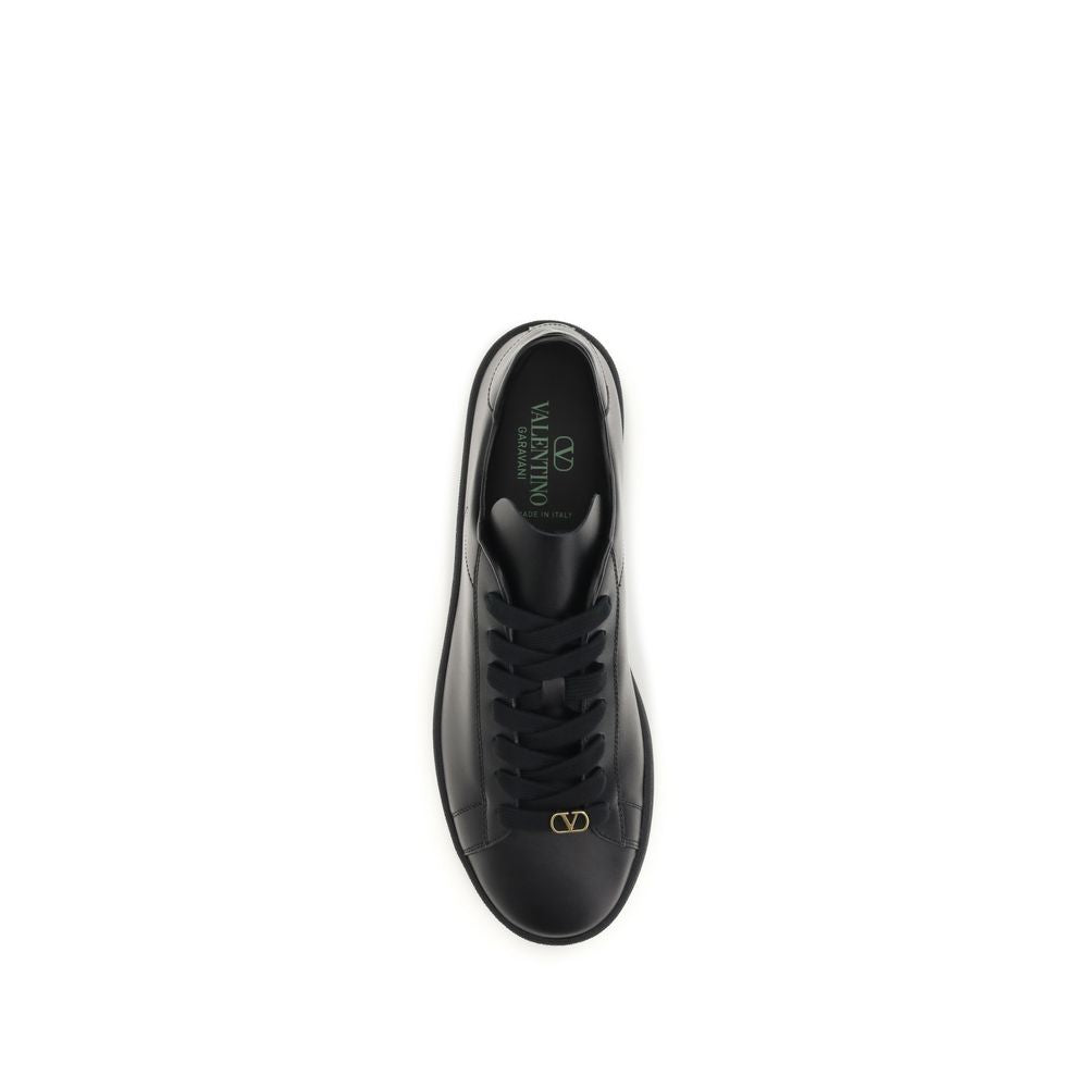 Black Calf Leather Bos Taurus Sneakers - ventzia