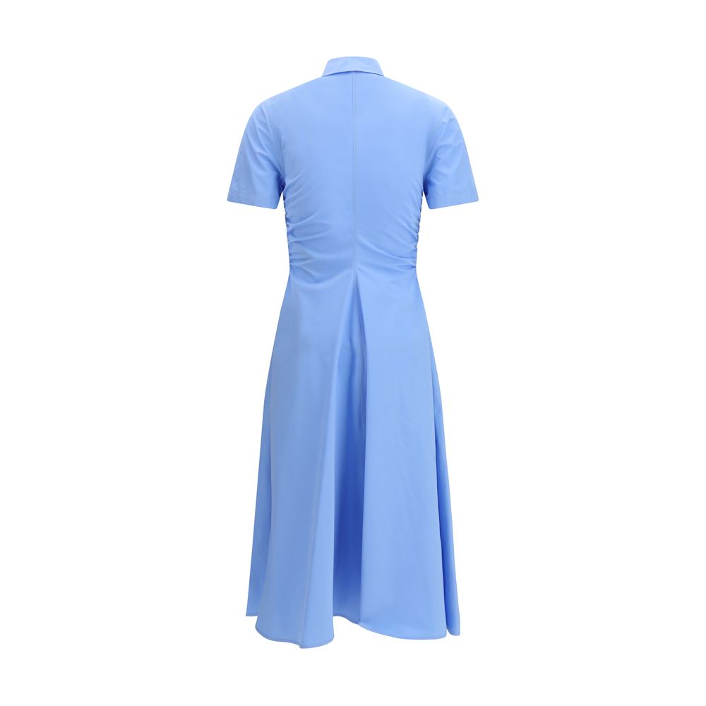 Blue Cotton Casual Dress - ventzia