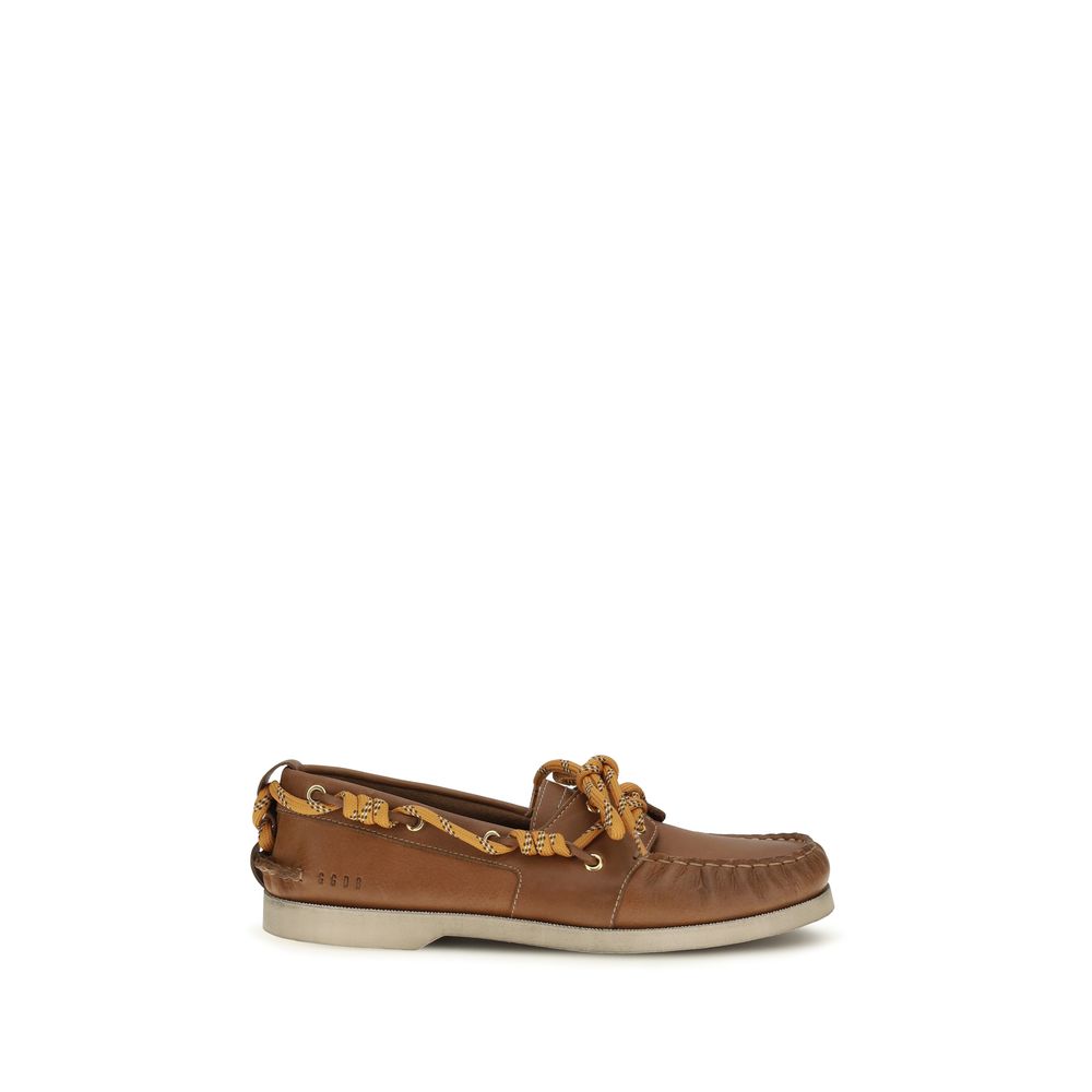 Brown Calf Leather Bos Taurus Slip-On Loafers - ventzia
