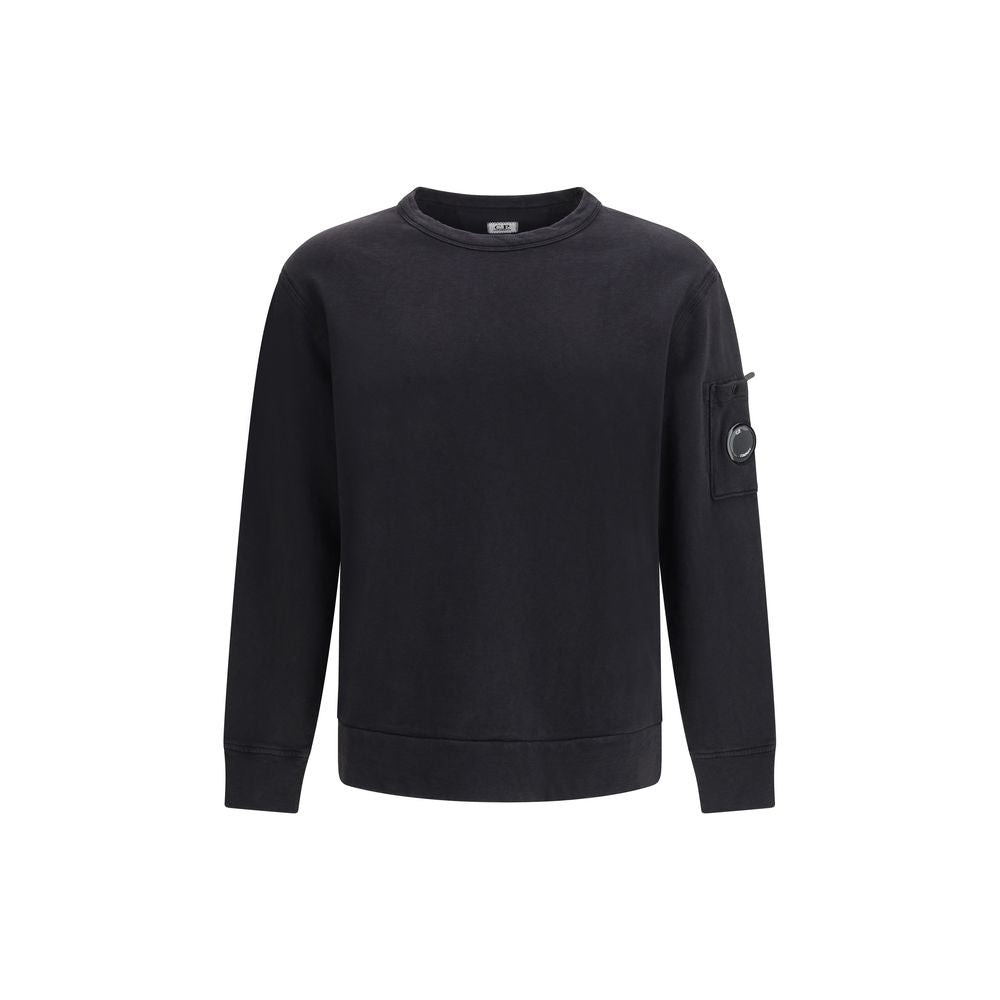 Black Cotton Sweatshirt - ventzia