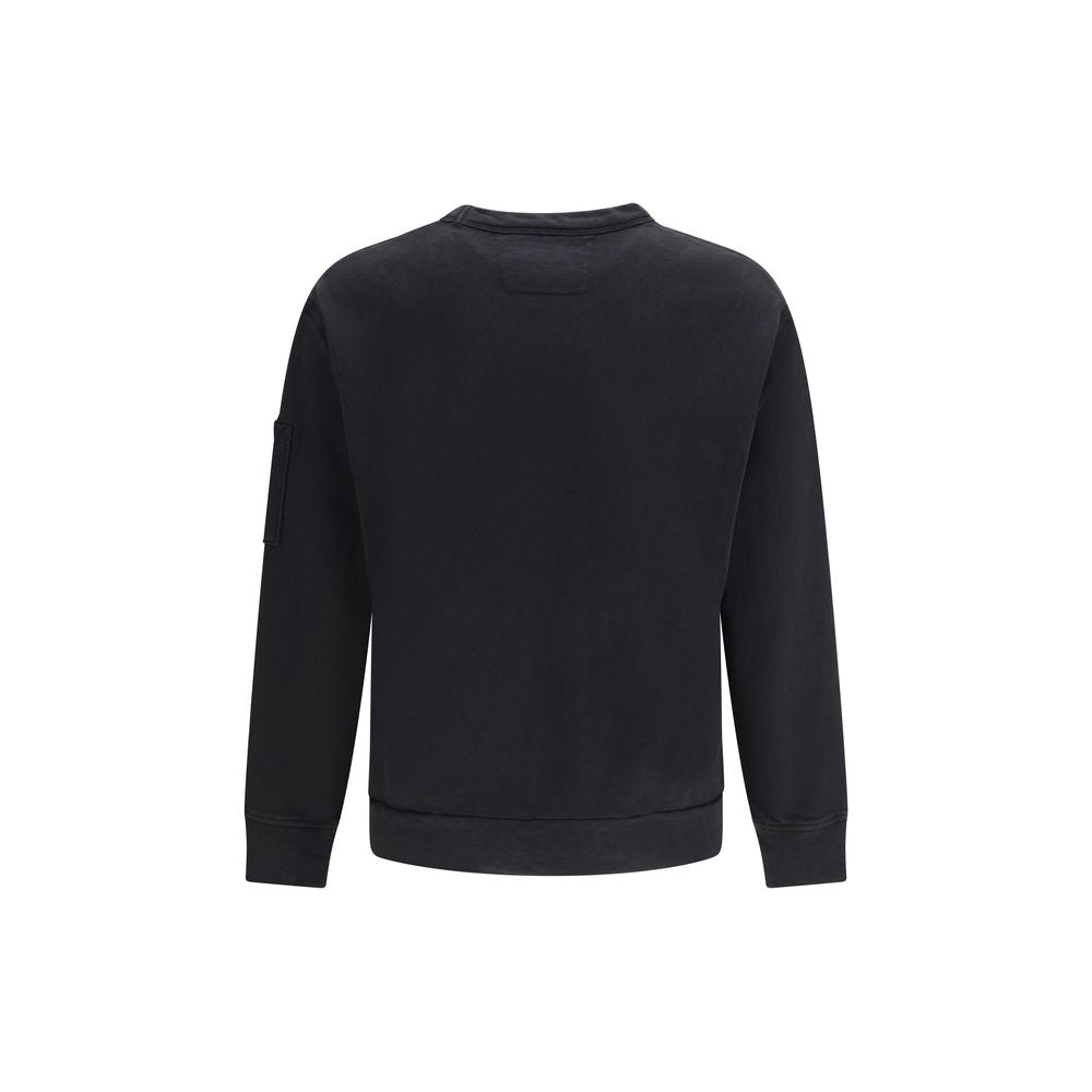 Black Cotton Sweatshirt - ventzia