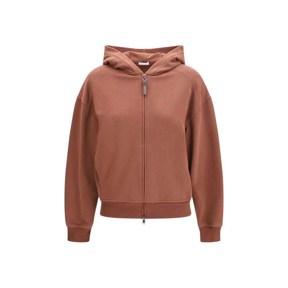 Brown Cotton Sweatshirt - ventzia
