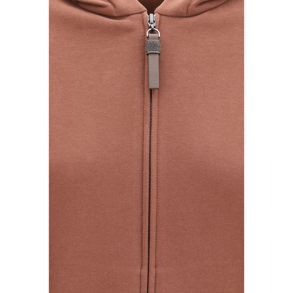 Brown Cotton Sweatshirt - ventzia