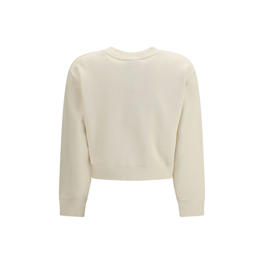 Beige Cotton Sweatshirt - ventzia