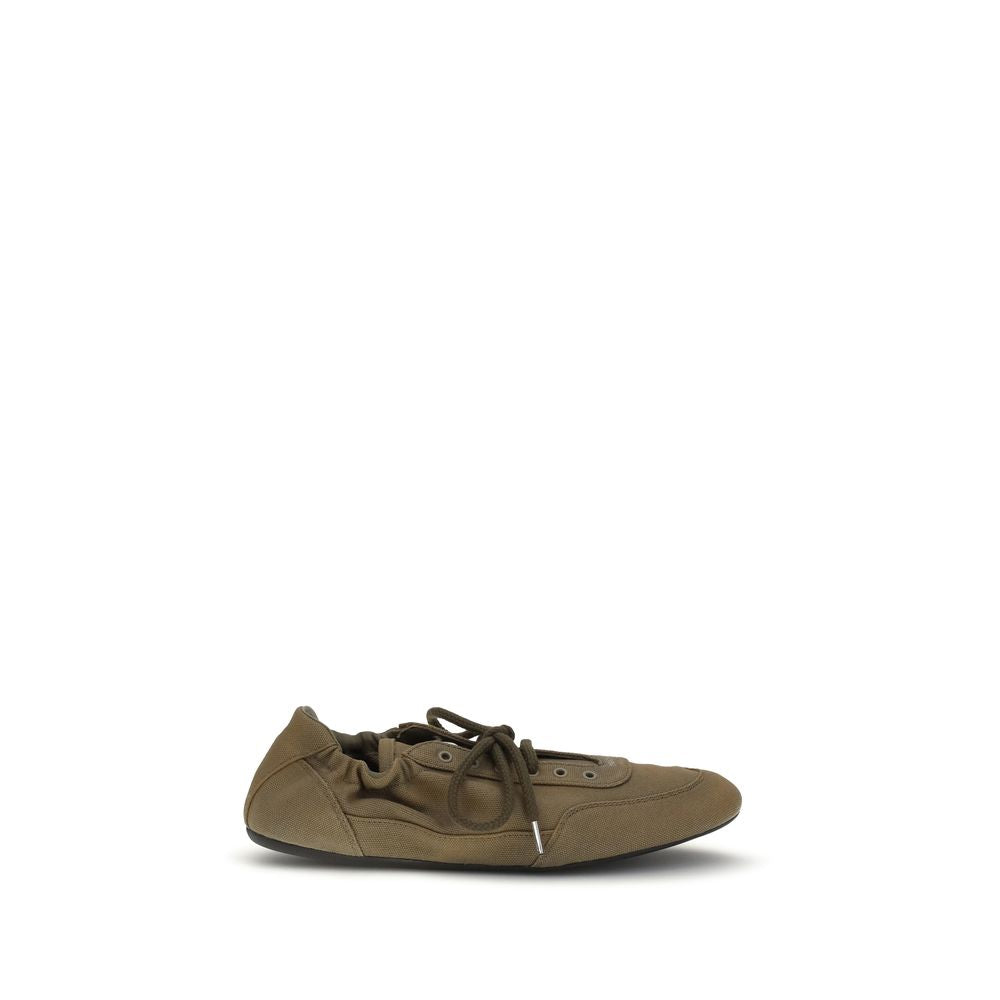 Bicolor Cotton Athletic Sneakers - ventzia