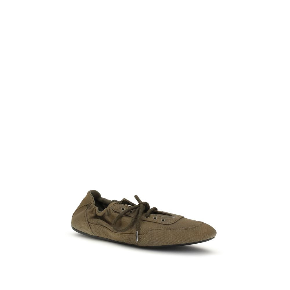 Bicolor Cotton Athletic Sneakers - ventzia