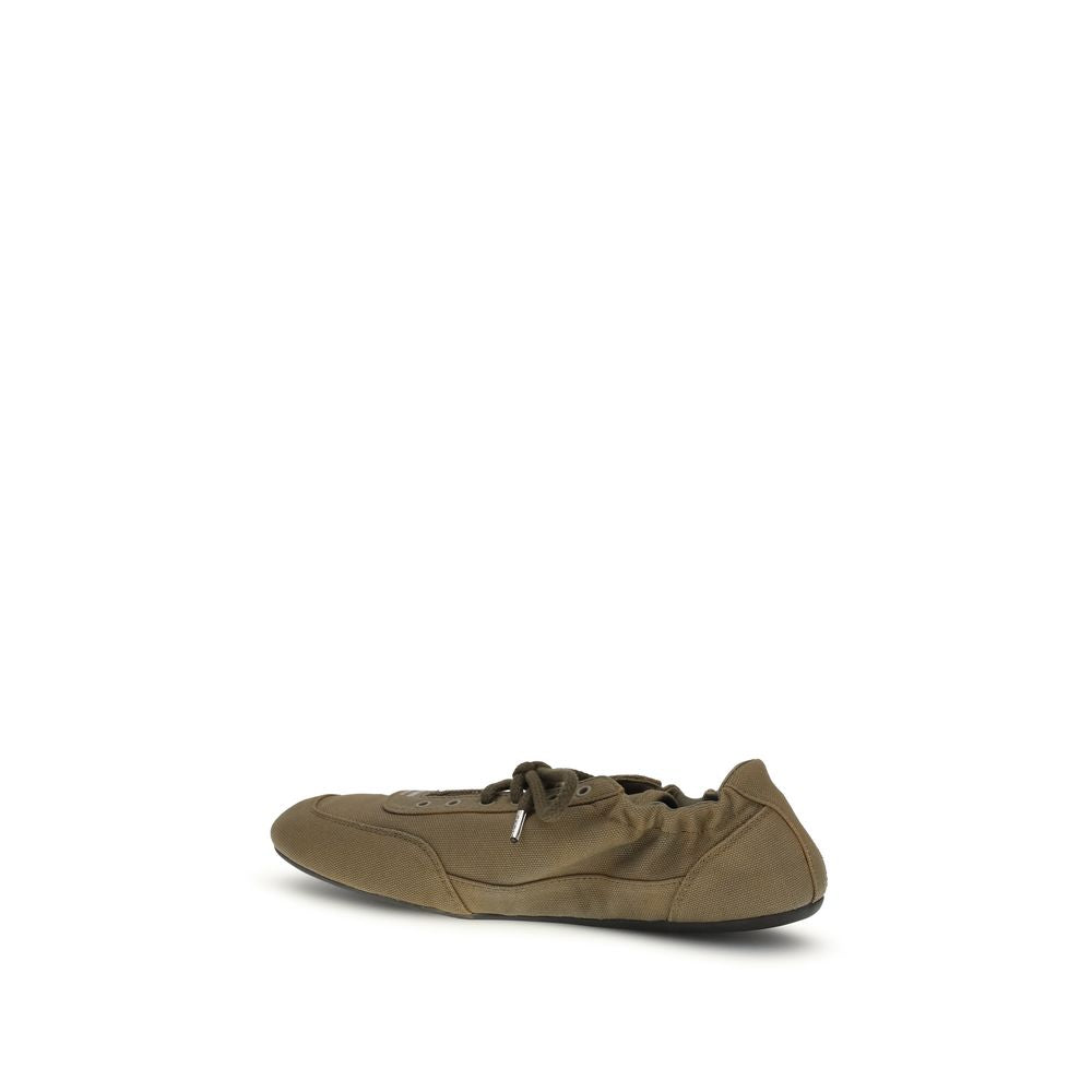 Bicolor Cotton Athletic Sneakers - ventzia