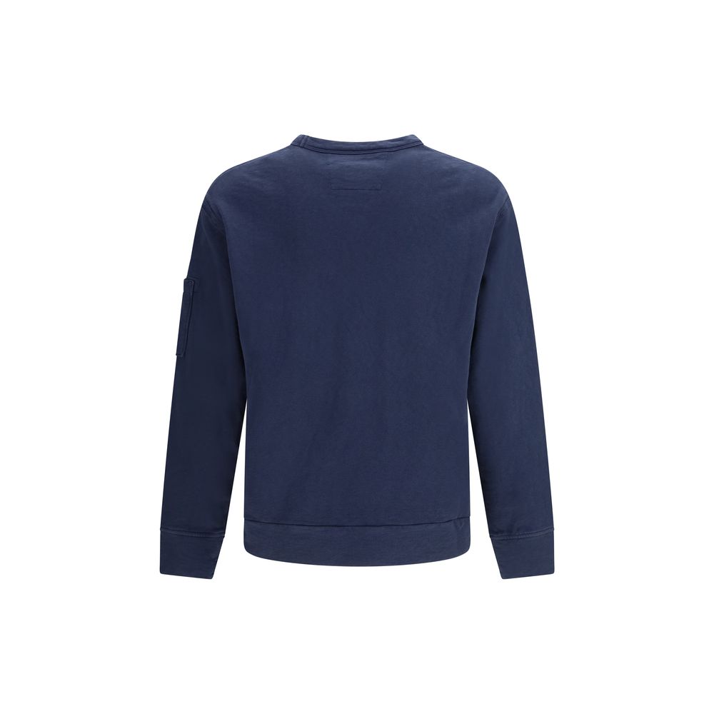 Blue Cotton Sweatshirt - ventzia