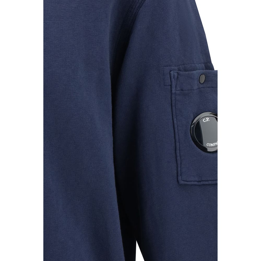 Blue Cotton Sweatshirt - ventzia