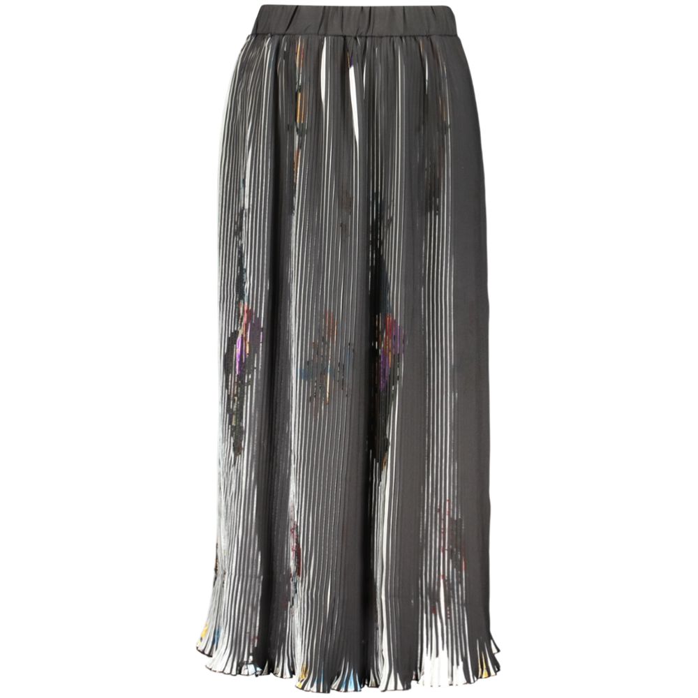 Black Polyester Women Skirt - ventzia