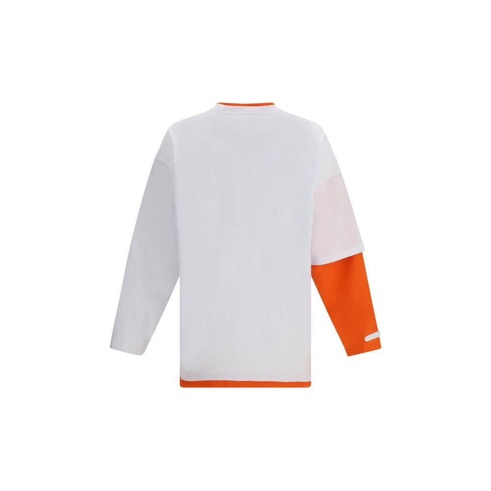 White Cotton Long Sleeve T-Shirt - ventzia