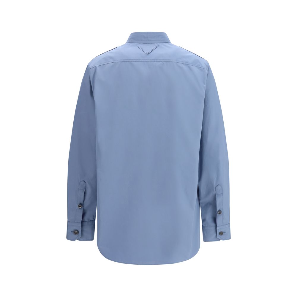 Blue Cotton Dress Shirt - ventzia