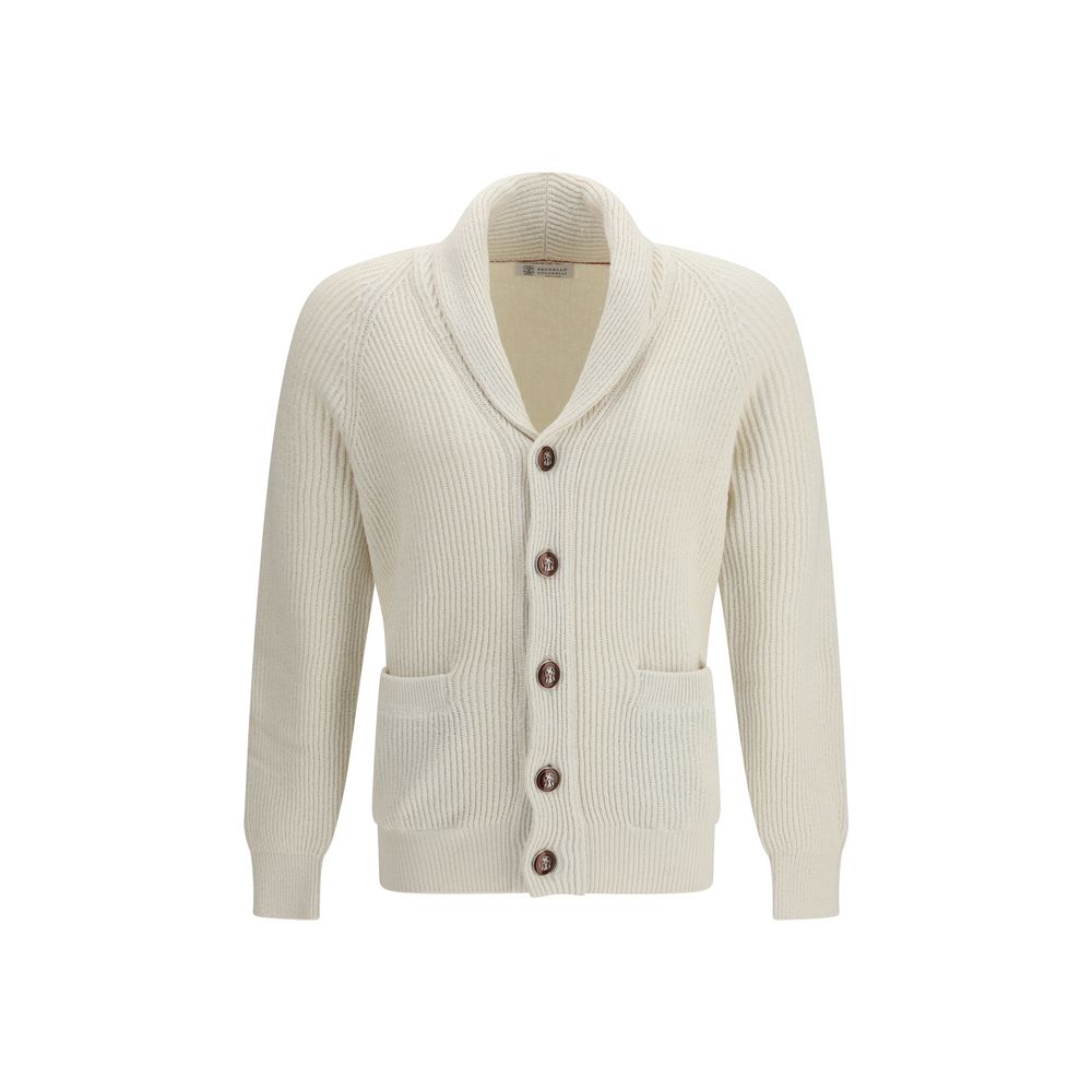 Beige Cotton Cardigan - ventzia