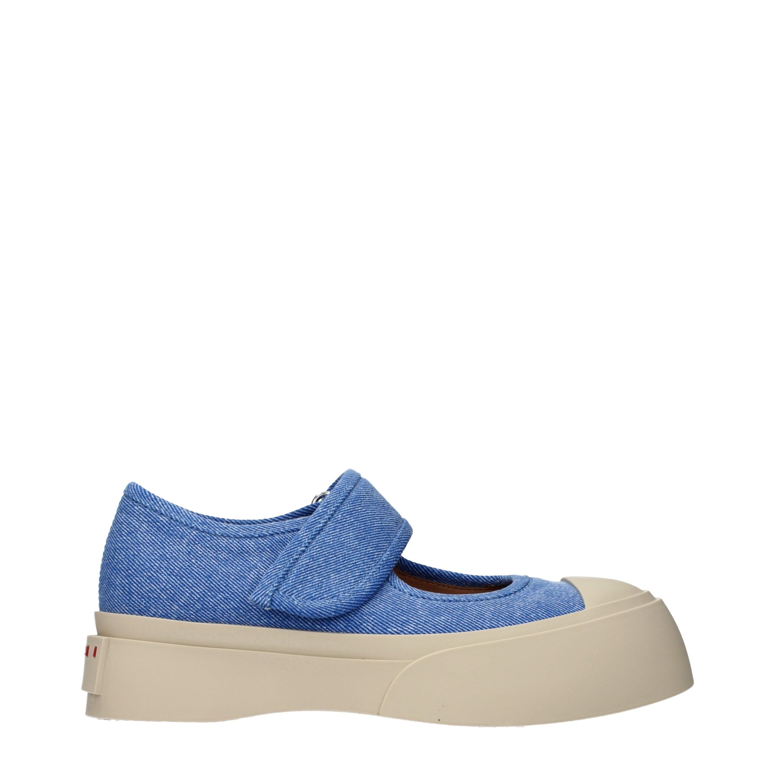 Blue Fabric Low Top Sneakers - ventzia