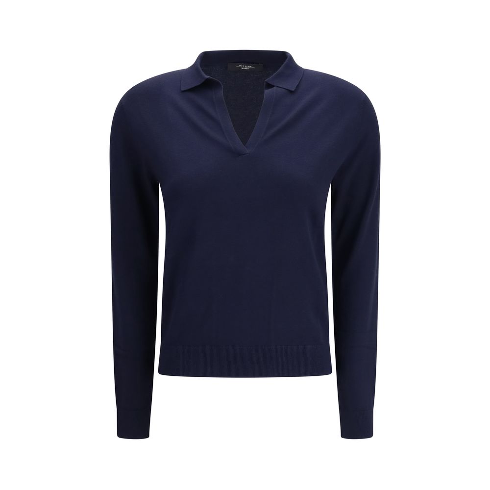 Blue Viscose Sweatshirt - ventzia