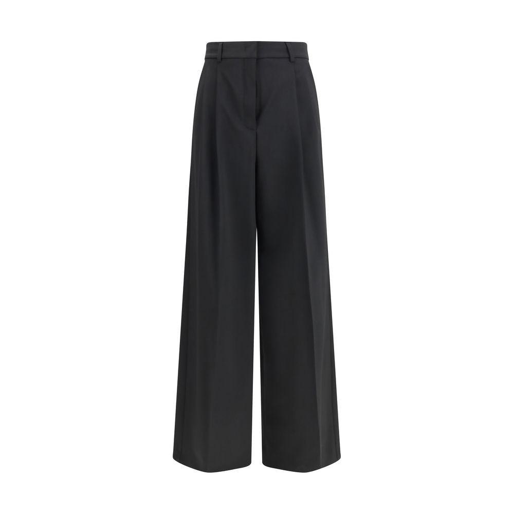 Black Polyester Casual Pants - ventzia