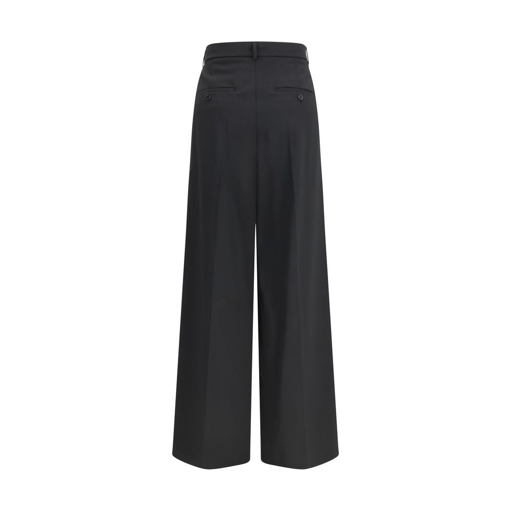 Black Polyester Casual Pants - ventzia