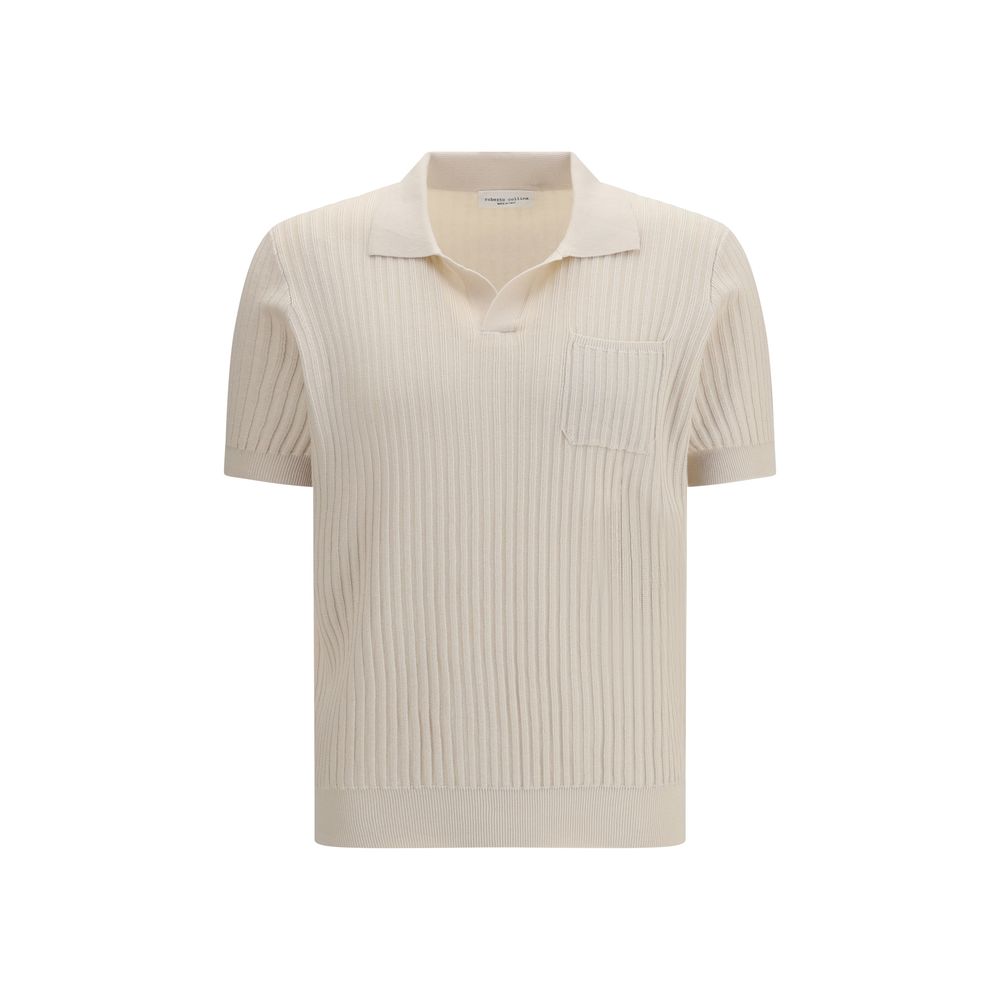 Beige Cotton Polo Shirt - ventzia