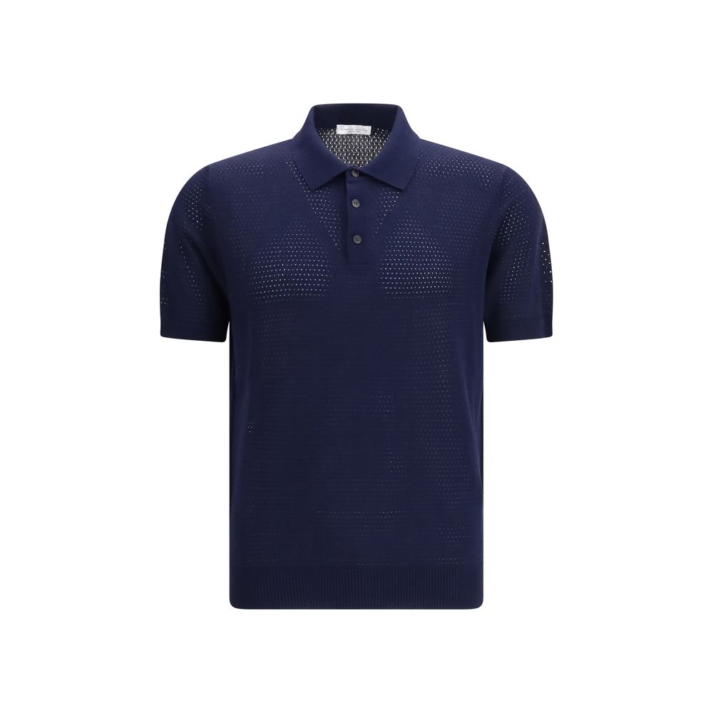 Blue Cotton Polo Shirt - ventzia